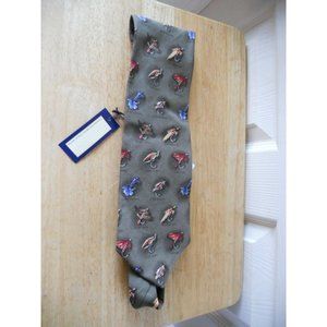NWT CUtter & Buck Fishing Fish Lures Fly Mens Tie Retails 57.50 COOL